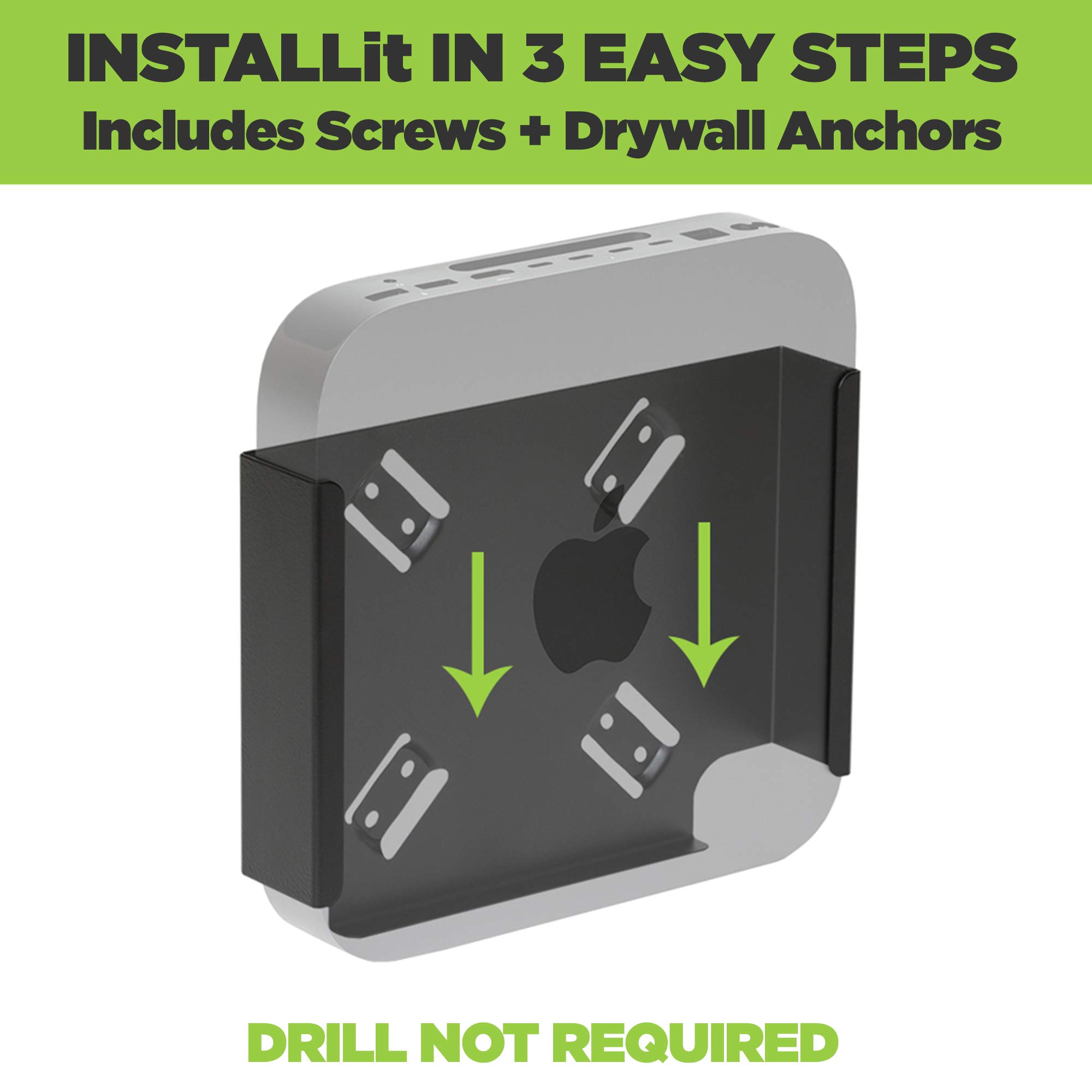 Buy HIDEit Black MiniU Mac Mini Bracket US Patented Mac Mini Wall