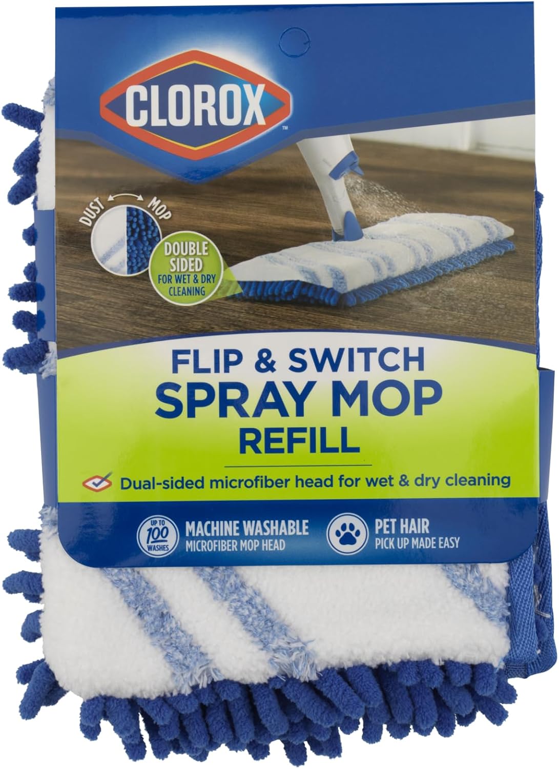 Clorox Flip & Switch Spray, DualSided Microfiber Head Mop