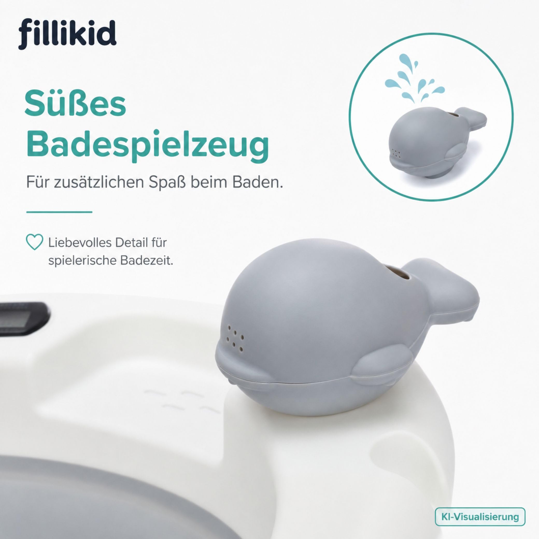 Fillikid Baby Badewanne, faltbare Badewanne ab Geburt