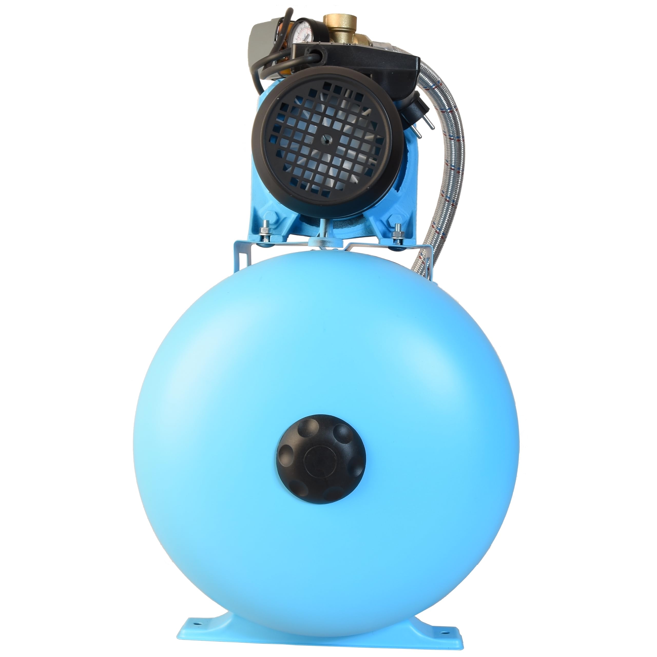 Hauswasserwerk SET 100S - Geräuscharmer Hochdruck-Wasserpumpe 3600L/H - Pumpe zur Hauswasserversorgung mit 50L Membrankessel - Gußeisen - 1100W max Förderhöhe 50m - Ideal für Gartenbewässerung
