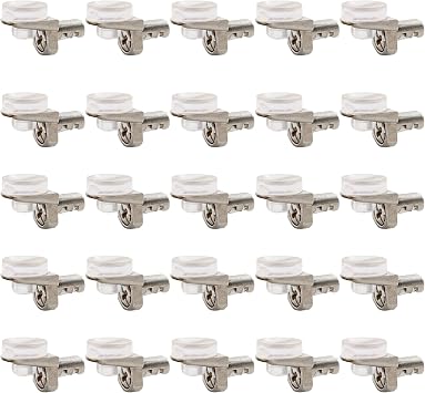 25PCS 1/5 Inch 5mm Metal Shelf Pegs Pins, Zinc Alloy Shelf Support Pegs Clips, Cabinet Shelves Support Holders, Shelf Holder Replacement