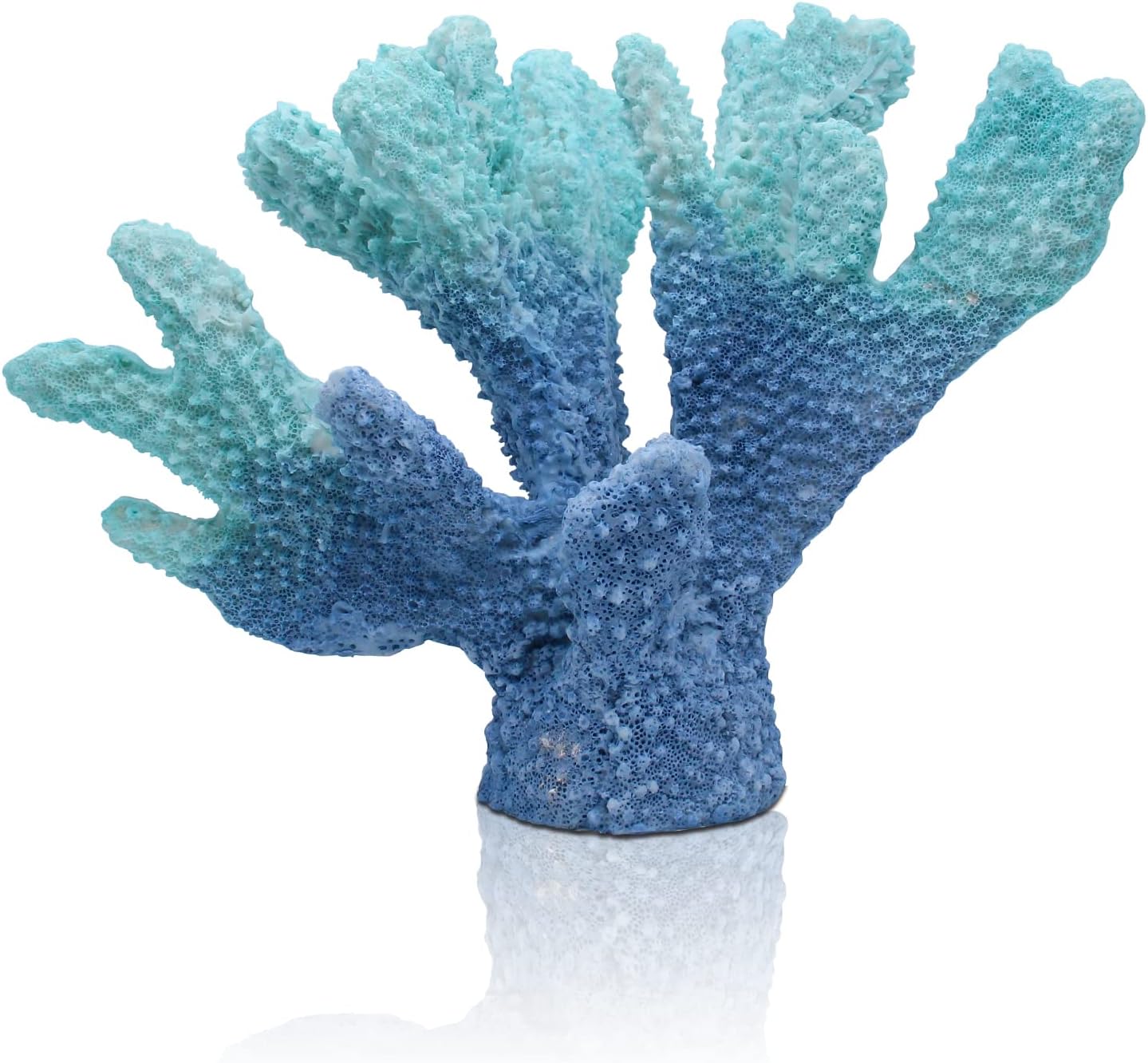 Blue Coral Statue Resin Tabletop Decoration Realistic Faux Branch Coral Sculpture Home Decoration Beach Theme Party Wedding Decor Window Display 5.9"