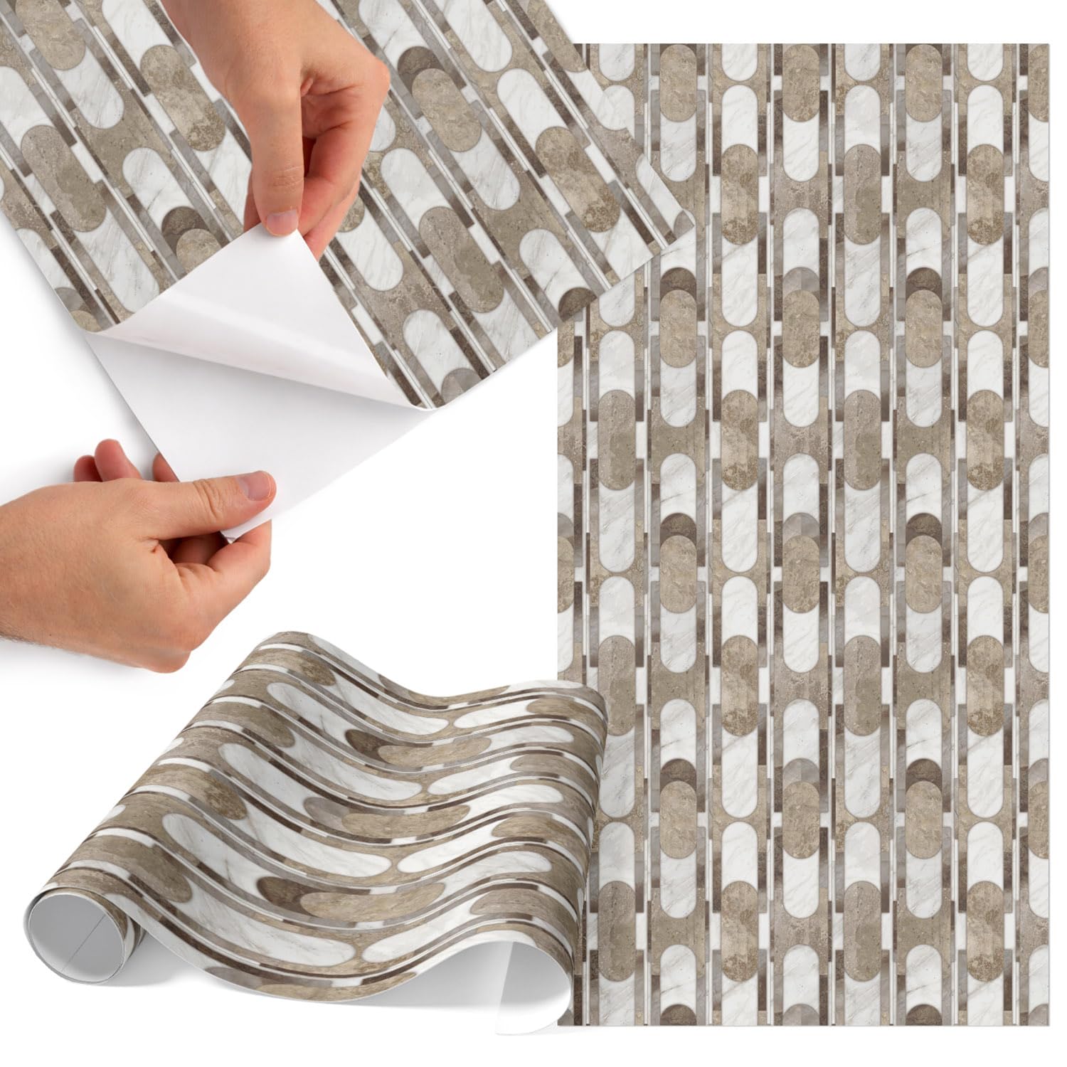 Sticker pour meuble 65x130 cm Erdmuster mat décoratif pour customiser la cuisine et la chambre