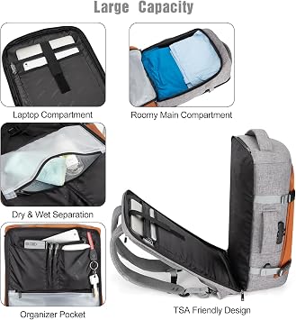 Tzowla Travel Laptop Backpack for Men Women
