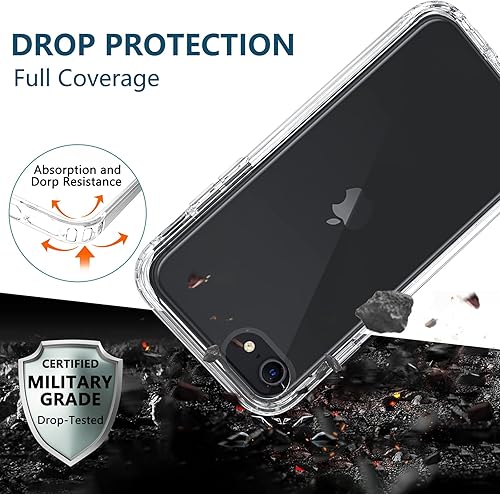Miniatura 4 de BESINPO Funda para iPhone SE 2022 (SE 3 generación), iPhone SE 3SE 202087, 360 protector de pantalla integrado de cuerpo completo resistente a