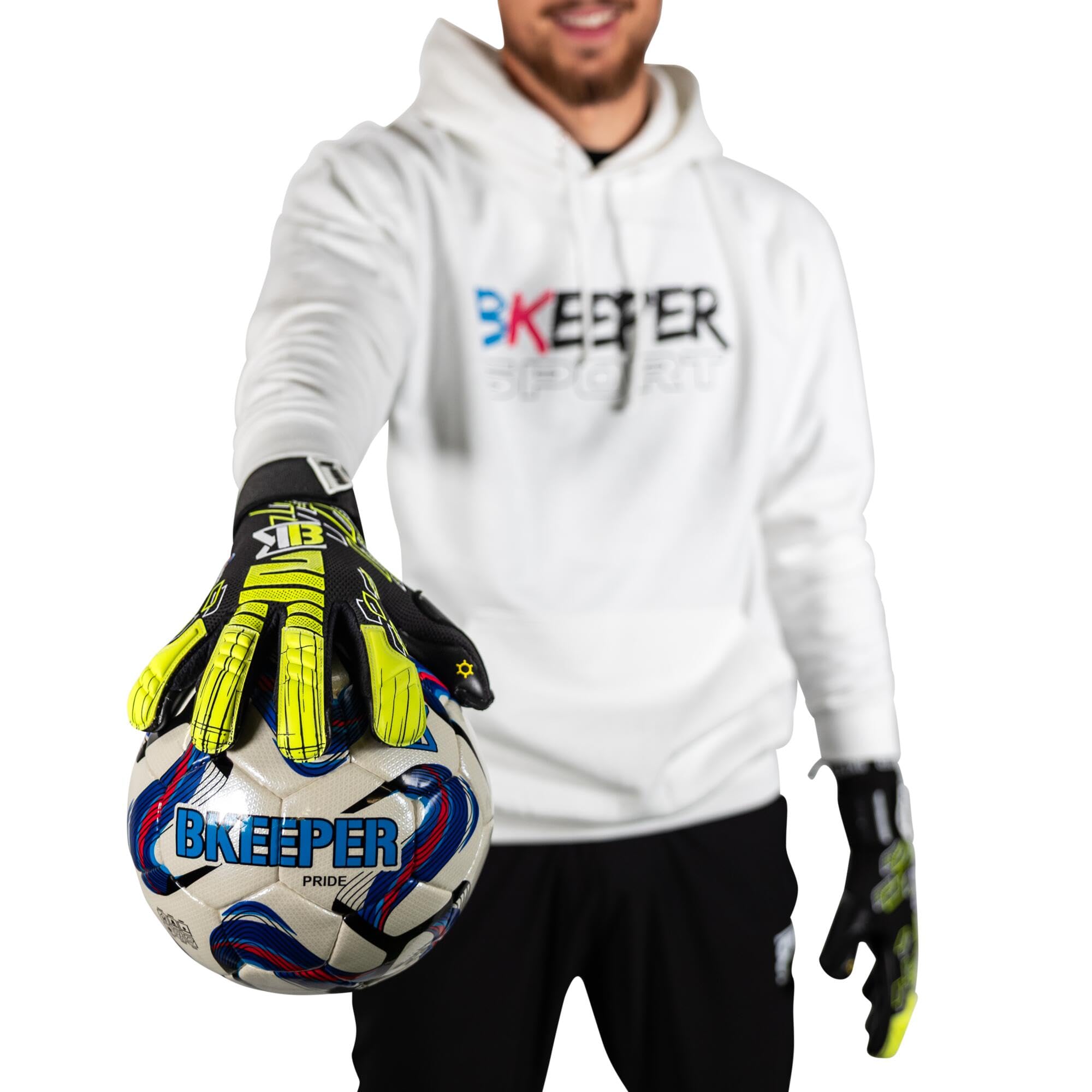 Gants de Gardien Neo #25 Black, Tailles 6 à 11, Noir, Coupe Roll-Négative, pour Adultes, Mousse Contact