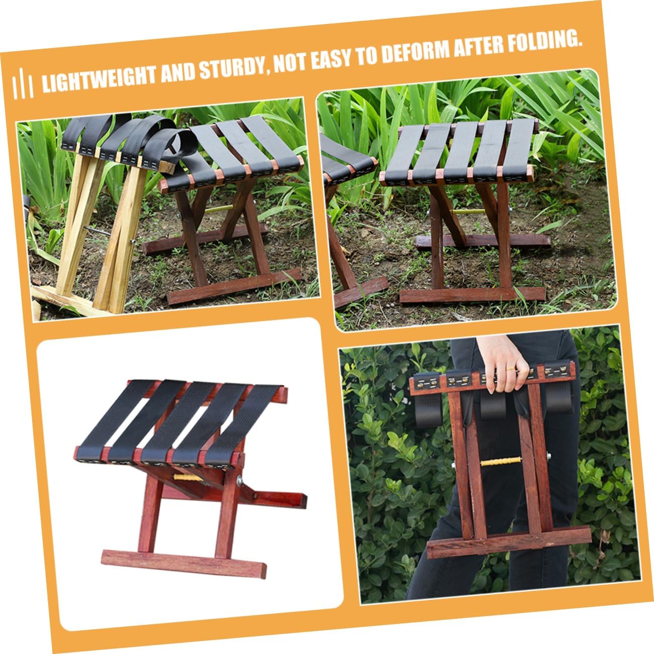 Portable Foldable Stool for Camping Fishing and Outdoor Events Compact Design with Sturdy Construction Easy to Use Anytime Anywhere