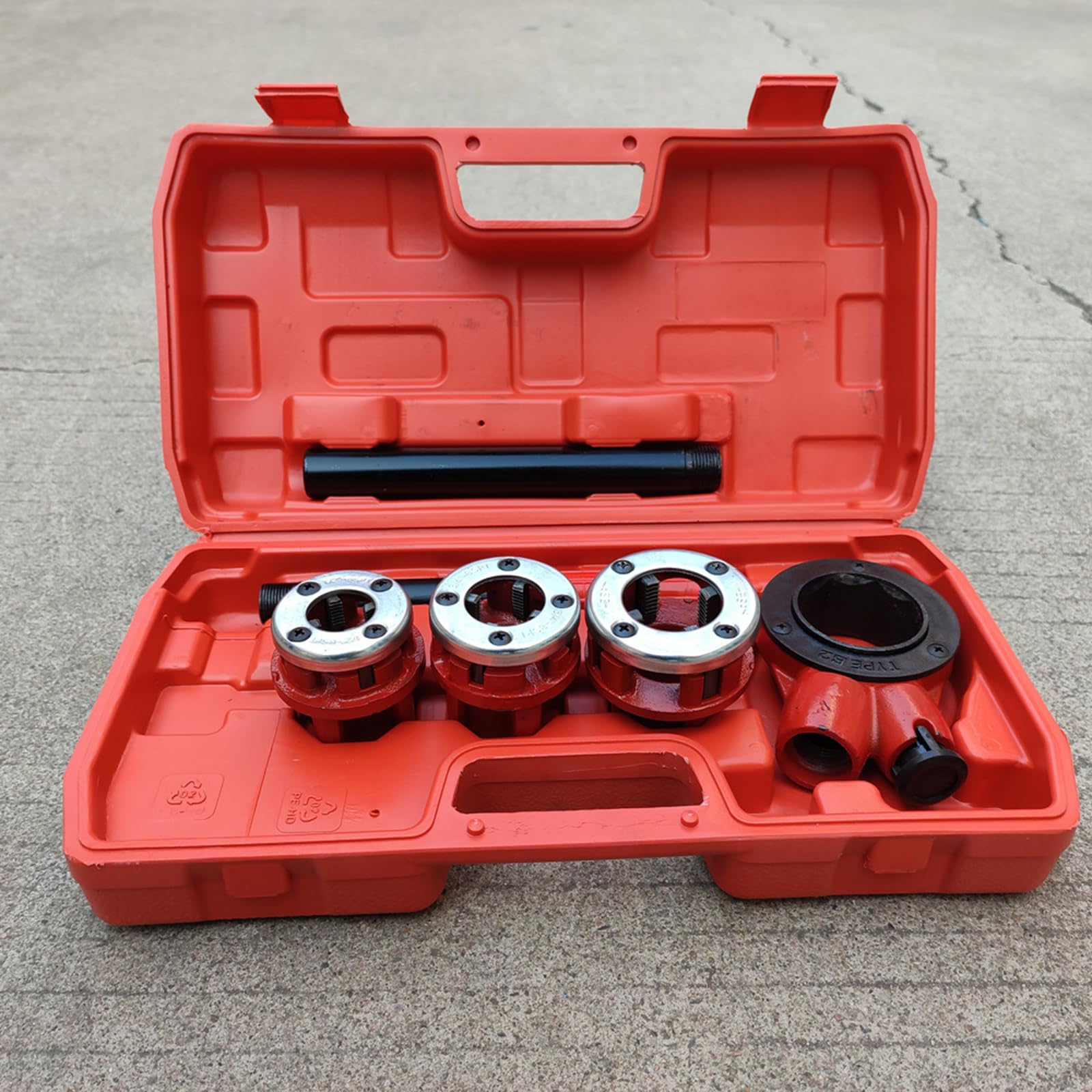 Kit de herramientas de roscado de tuberías, juego de instalación de operaciones manuales para varias herramientas de roscado manual, herramienta de fontanería profesional