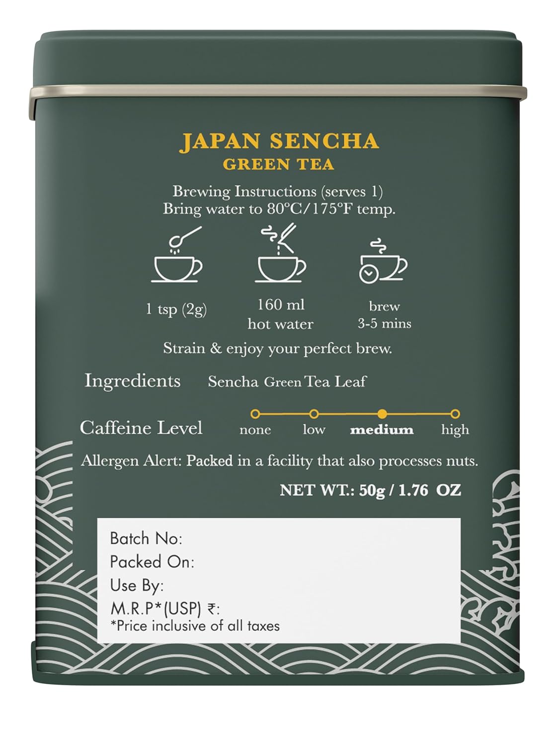 Luxmi Estates Japanese Sencha Green Tea 50g/1.76oz (25 Cups)|Authentic First Flush Sencha Loose Leaf|Mild Rich & Refreshing