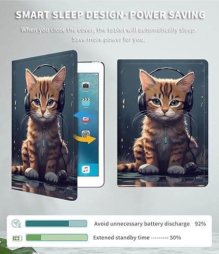 Vista 99 de Funda para Kindle de 6 pulgadas (11.ª generación, versión 2024/2022) delgada de piel sintética, ajustable, multiángulo, Smart Shell con función