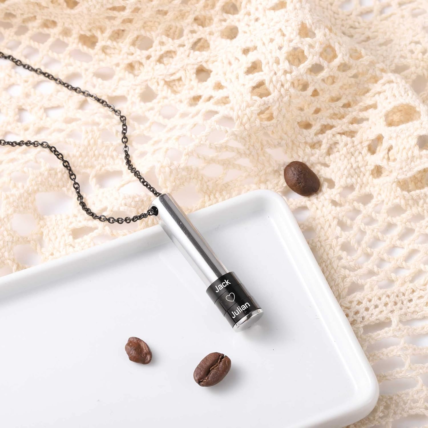 Personalized Charm Name Necklace – Custom Family Pendant with 1–8 Names – Couples or Parent Jewelry – Black, Silver or Gold – Sentimental Gift for Men or Women - Image 8