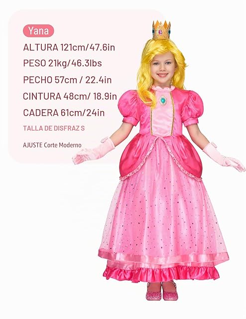Foto 6 de 8 de Spooktacular Creations Ofrece un Encantador Disfraz de Princesa en Melocotón Rosa con Peluca