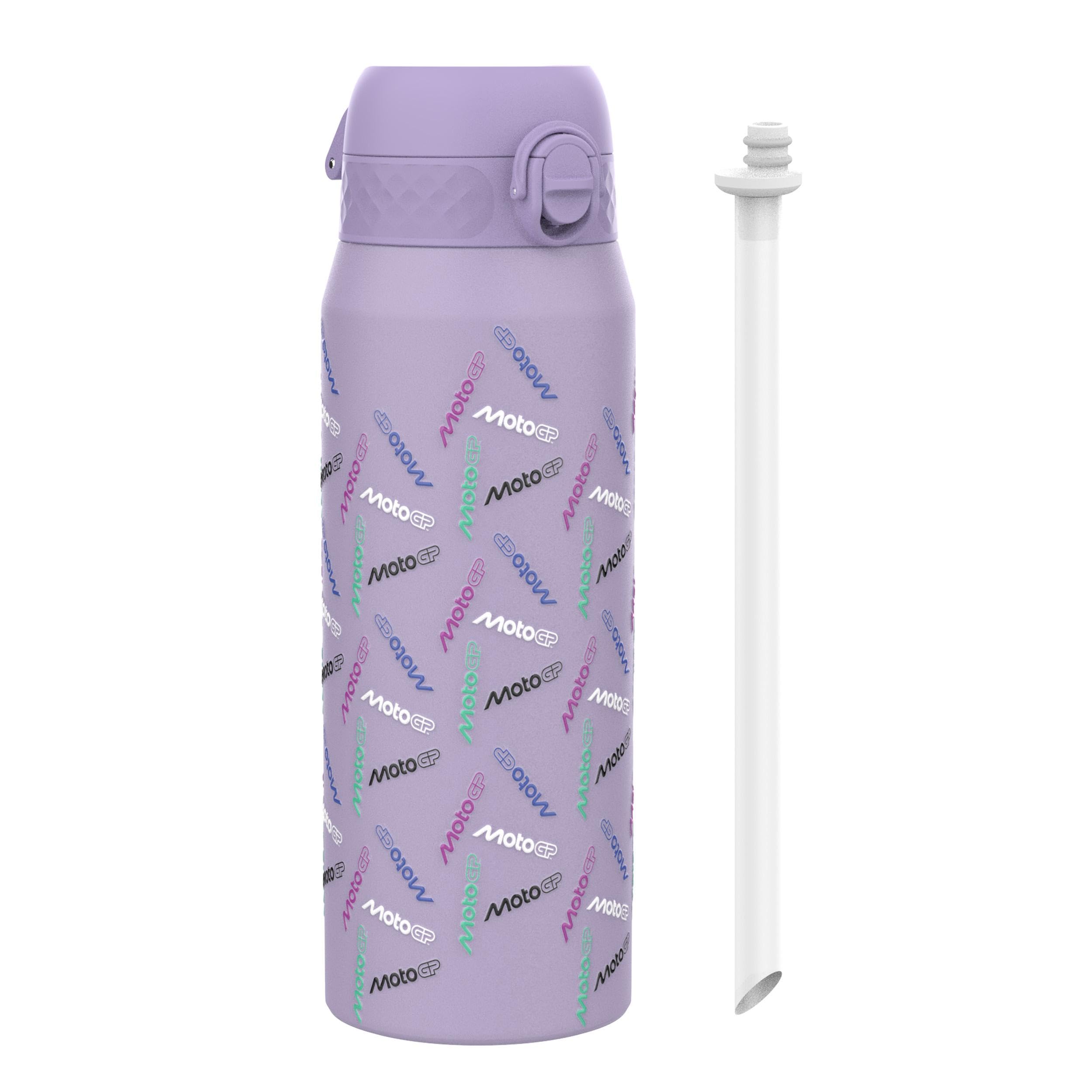 MotoGP Confetti Sports Thermal Water Bottle with Removable Straw, 750ml/24oz, Leak Proof Insulated Drinking Bottle, Easy to Open, Secure Lock, Dishwasher Safe, Flip Cover, Metal Bottle — image 1