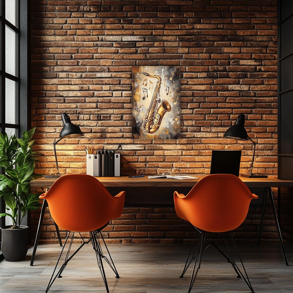 Amazon.com: Jazz Canvas Wall Art Saxophone Musical Instrument