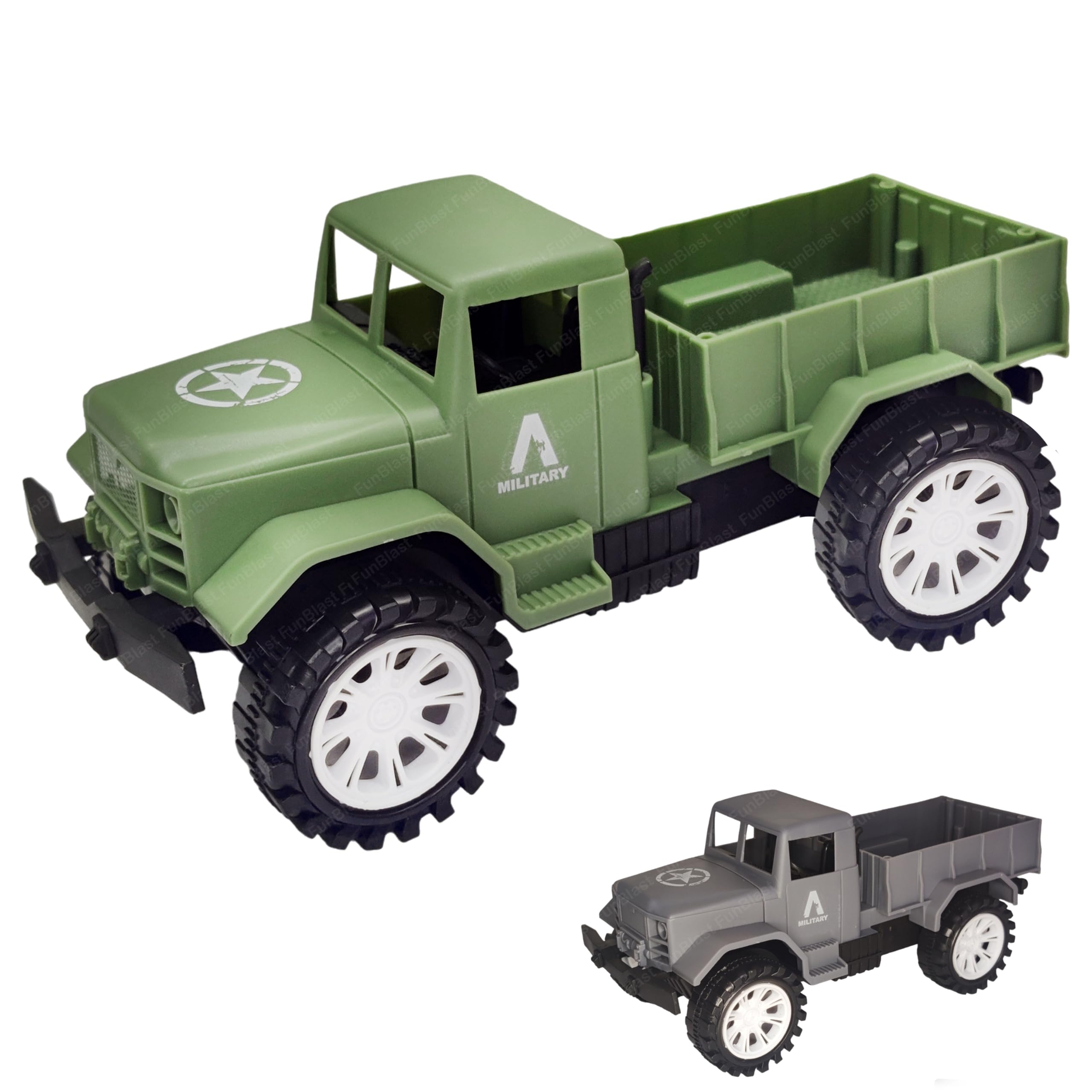 FunBlast Military Truck Toy for Kids, Pull Back Vehicles Army Tractor Truck with Open Body, Friction Power Toy Trucks for 3+ Years Old Boys, Girls, Kids Toy (Random Color) (B0CMXDTZB5) Amazon Price History, Amazon Price Tracker