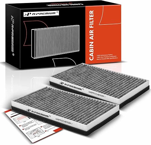 A-Premium Filtro de aire de cabina con carbón activado compatible con los modelos Chevy, GMC y Cadillac - Silverado 1500, Suburban, Avalanche,