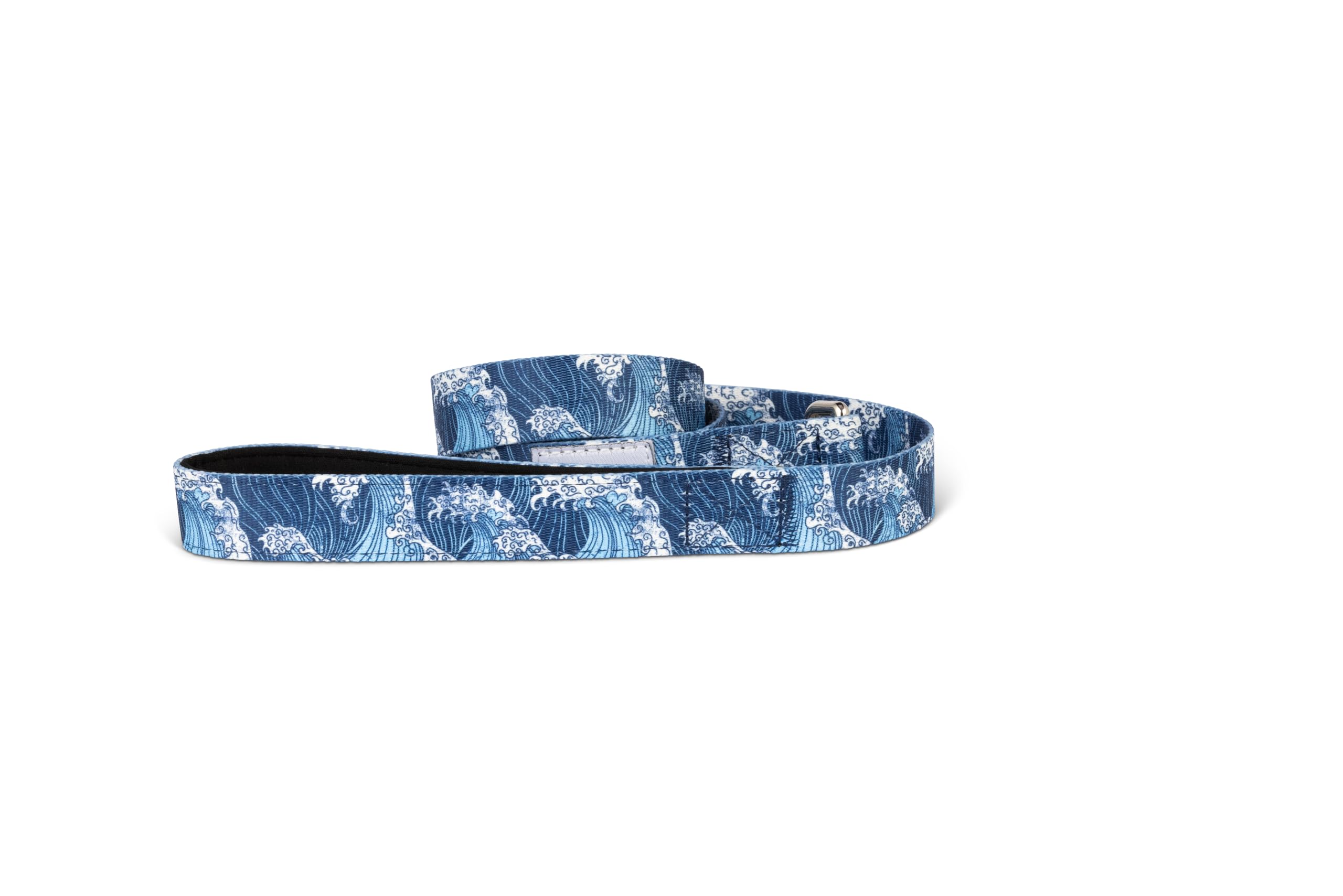 Salty Paws - Correa de perro con estampado floral, asa acolchada resistente para perros pequeños, medianos y grandes a juego (onda azul, grande de 6 pies para perros de 50 a 90 libras)
