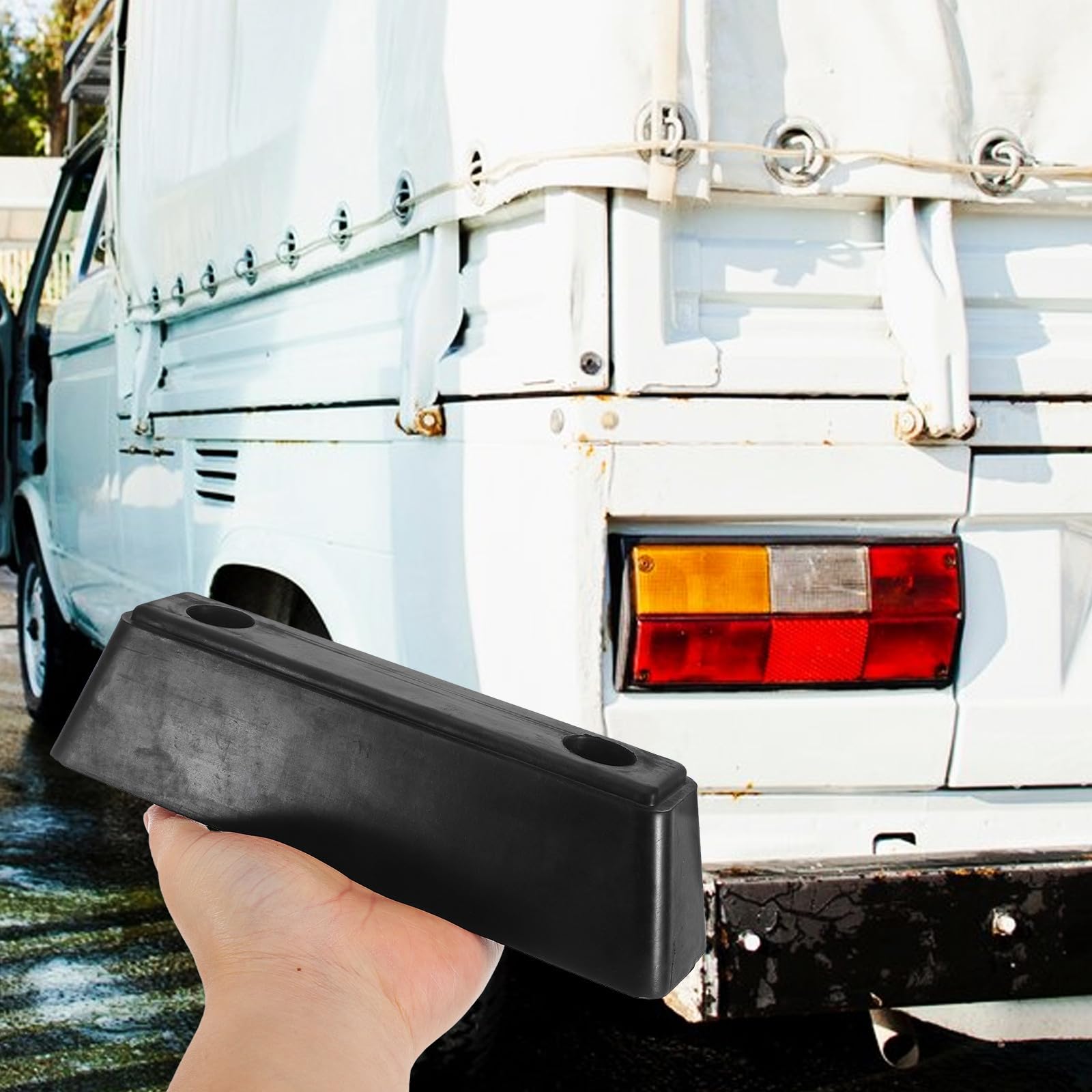 Pare-Chocs en Caoutchouc Noir pour Camion, Entraxe 12, 5 Cm