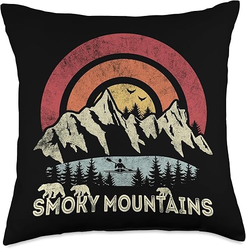 Miniatura 1 de Smoky Mountains National Park Tennessee North Carolina - Almohada de 18 x 18 pulgadas, multicolor