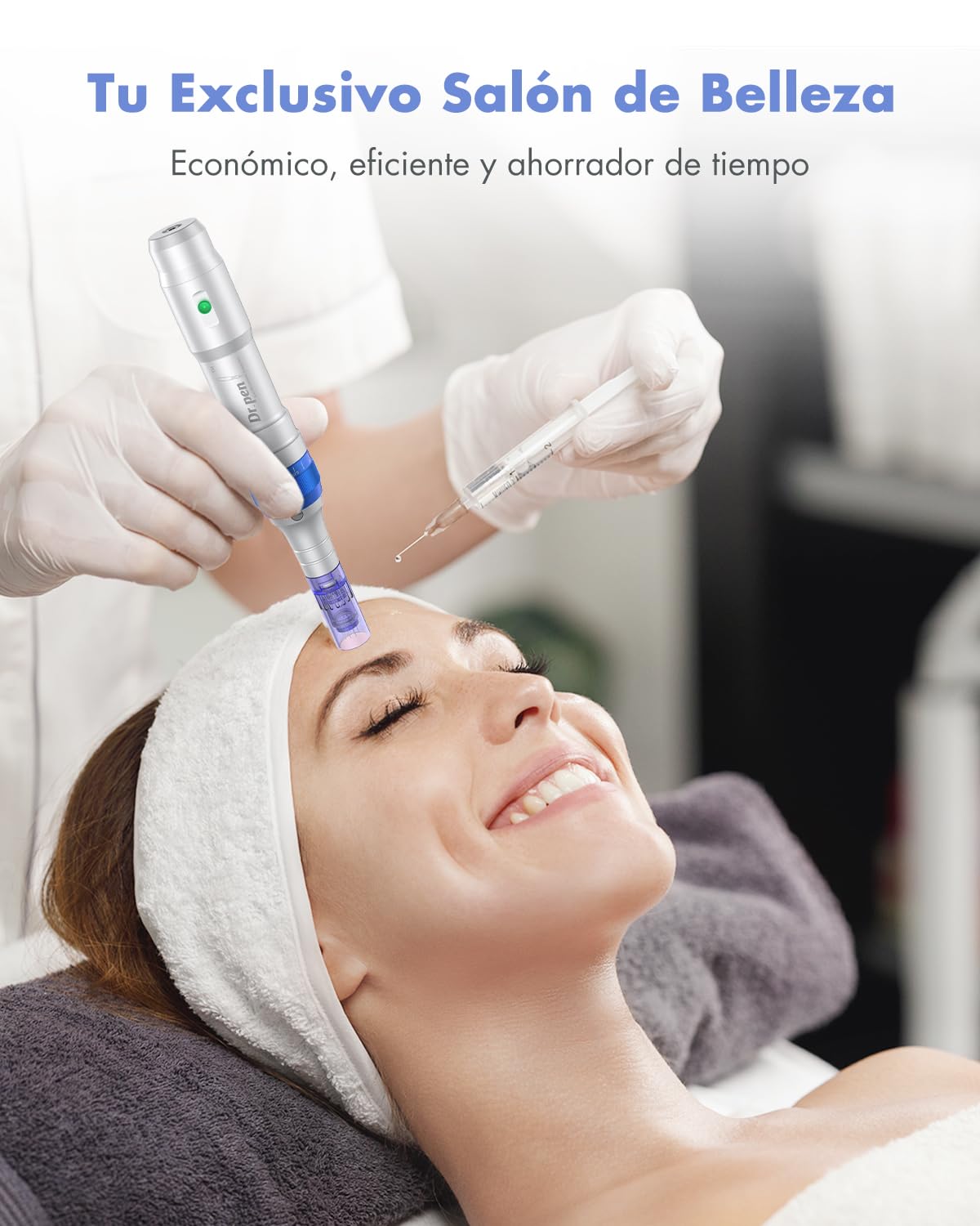 Dr. Pen Ultima A6 Bolígrafo de Microneedling: Máquina de Microneedling Inalámbrica Dr. Pen con 22 Cartuchos