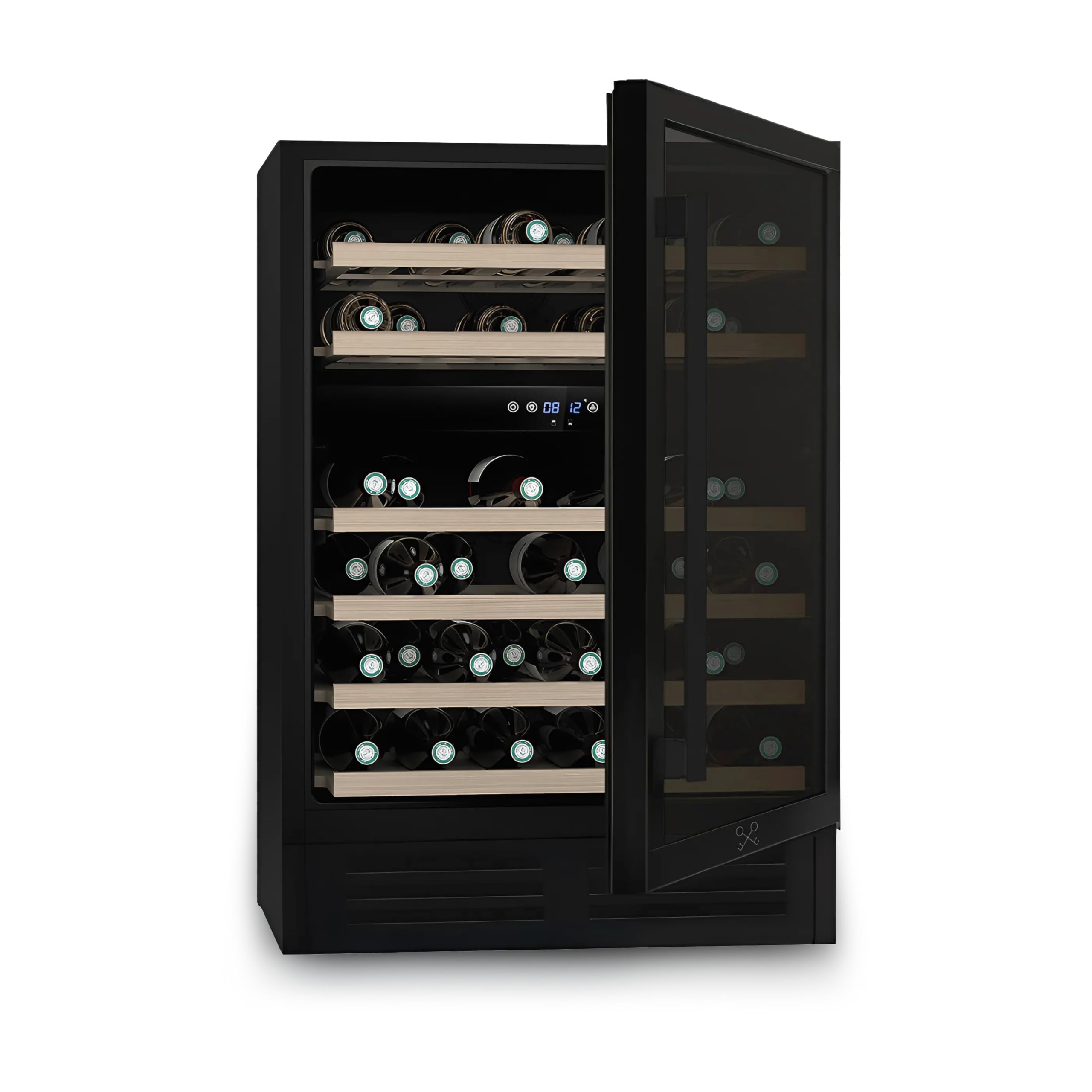 LES PETITS CHAMPS Cantinetta Vino Dual Zone CAVCEDB46 Nero - 46 Bottiglie