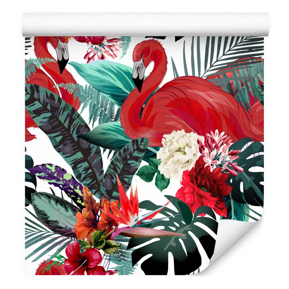 Muralo Samoprzylepne tapety rolki kwiaty piwonia piwonia korzenna Monstera paproć dżungla flamingi 1000 x 50 cm tapeta ścienna do salonu sypialni