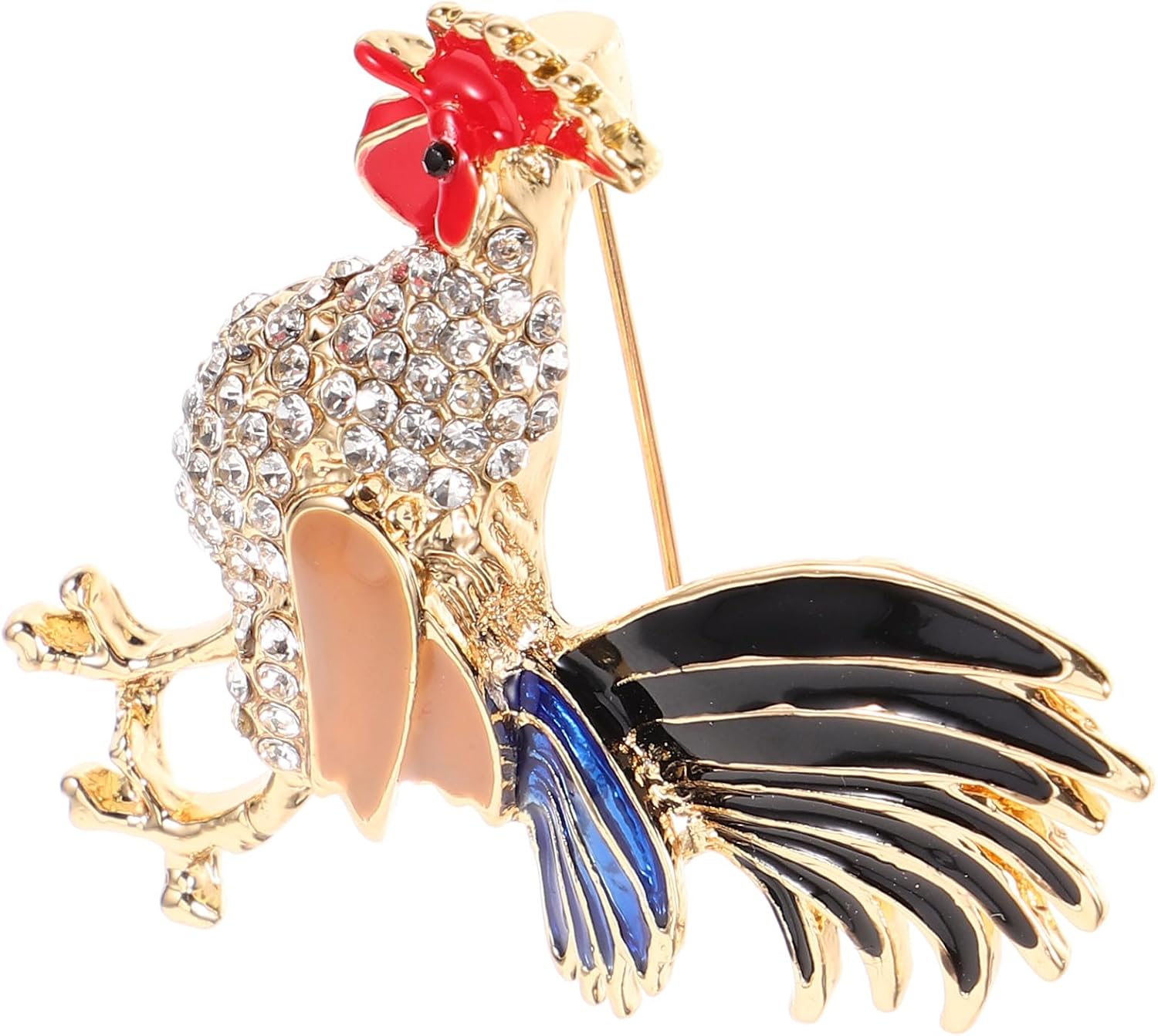 Ciieeo Rooster Brooch Pin Women’s Zinc Alloy Decorative Lapel Pin Clothing Decor Accessory for Jackets Hats Scarves Party Wear