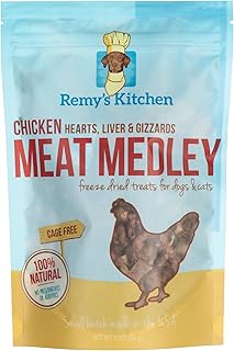 Chicken Meat Medley Freeze Dried Dog Treats USA Sourced and Small Batch Made - Human-Grade, All Natural Dog Treats Without Artificial Preservatives, Grain Free - 3 oz