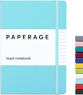 Sponsored Ad - PAPERAGE Lined Journal Notebook, (Blue), 160 Pages, Medium 5.7 inches x 8 inches - 100 GSM Thick Paper, Har...