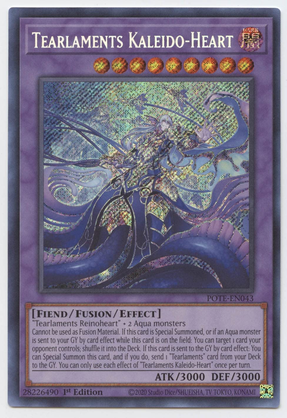 YU-GI-OH! Tearlaments Kaleido-Heart - POTE-EN043 - Secret Rare - 1st Edition - Collectible Card - 1 Piece