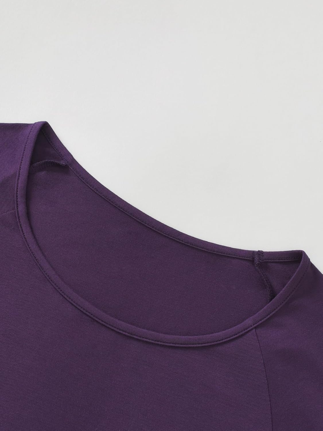 Latuza Women's Viscose Pajama Tops Crewneck 3/4 Sleeves Sleep Tee - Image 3