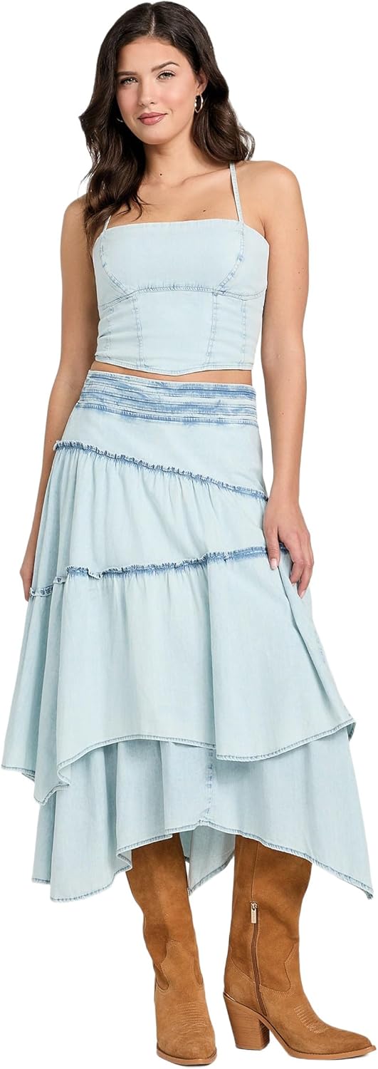 GUESS Womens Sleeveless Niki Crop Top - Image 2