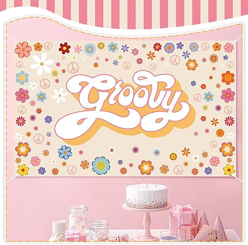 Miniatura 5 de Fondo para fiesta de cumpleaños, hippie, dos decoraciones geniales de margarita, flores de margarita, fondo de fotografía bohemio, suministros para