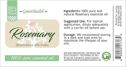 Miniatura 3 de Aceite esencial de romero – Botella de aluminio de 8 fl oz (8.0 fl oz) con tapa de tapón – Aceite esencial 100% puro – GreenHealth