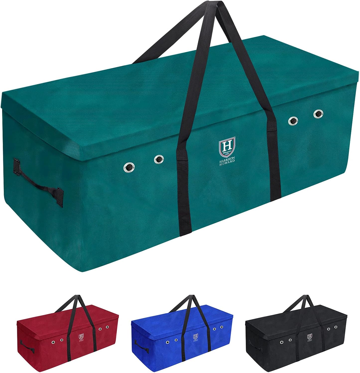 Harrison Howard Hay Bale Storage Bag 1680D Oxford Fabric Large Capacity Tote Hay Bale Carry Bag for Horse Large (52" L x 29" W x 22" H) Teal