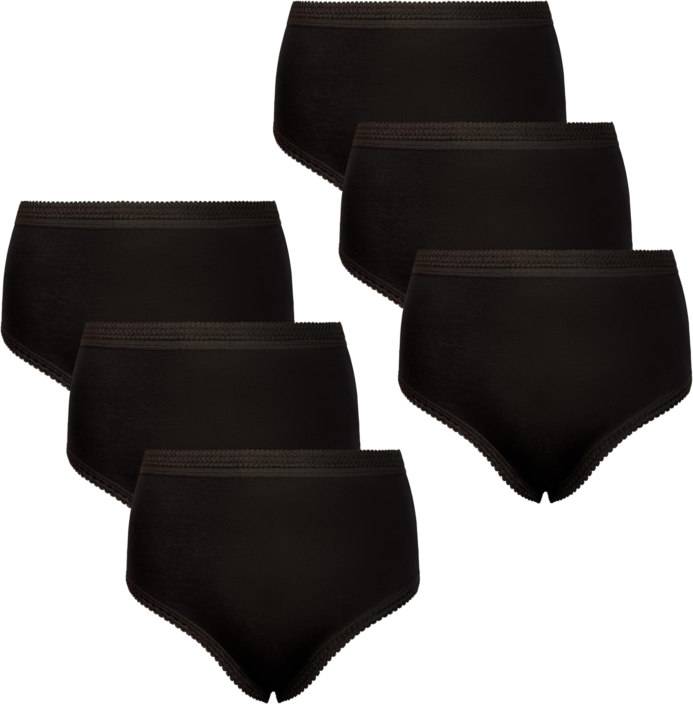 BonjourLadies Briefs Maxi Brief 100% Cotton Full Comfort Fit Underwear (6 Pack) - Sizes range 8-20