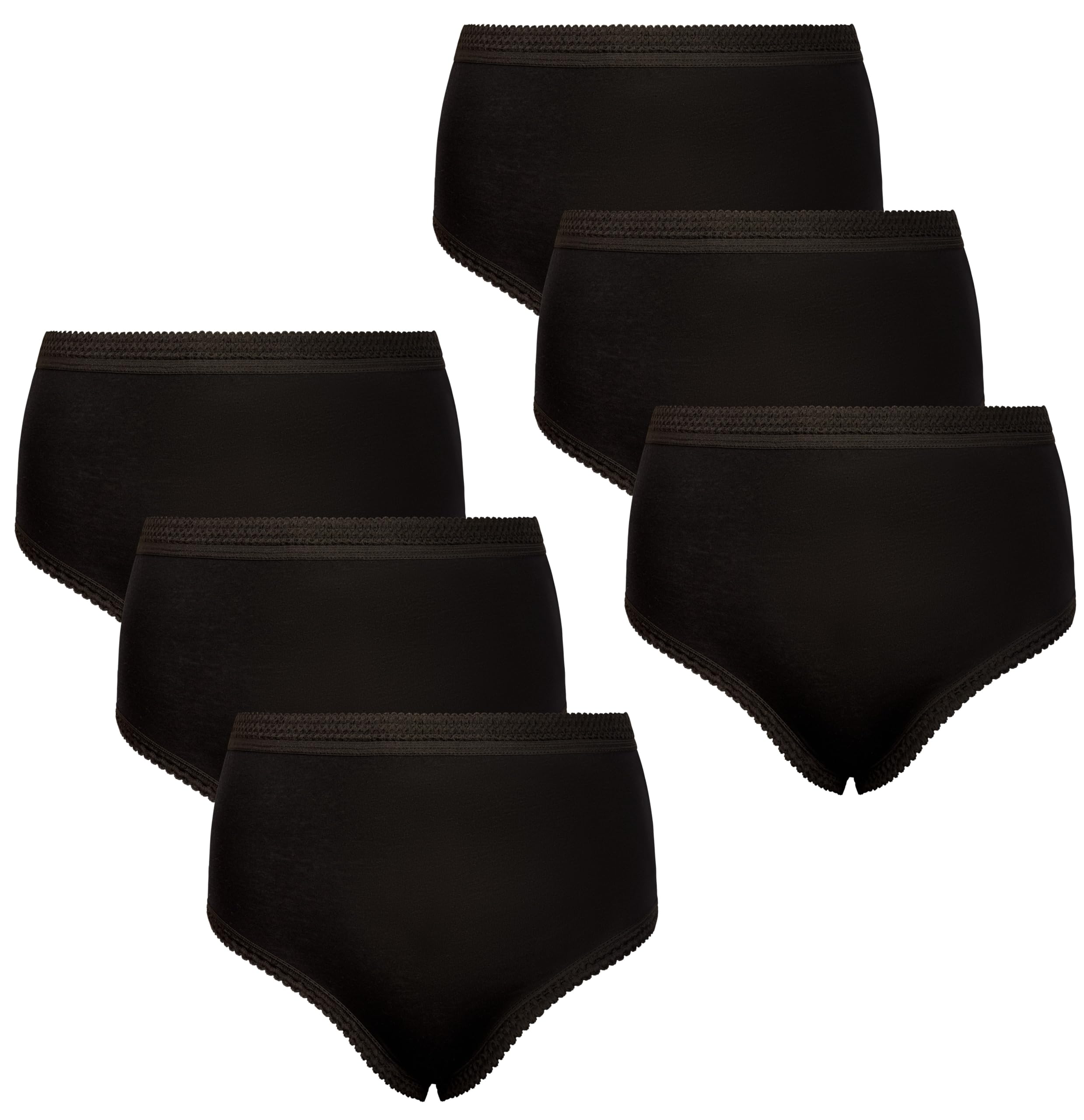 BonjourLadies Briefs Maxi Brief 100% Cotton Full Comfort Fit Underwear (6 Pack) - Sizes range 8-20