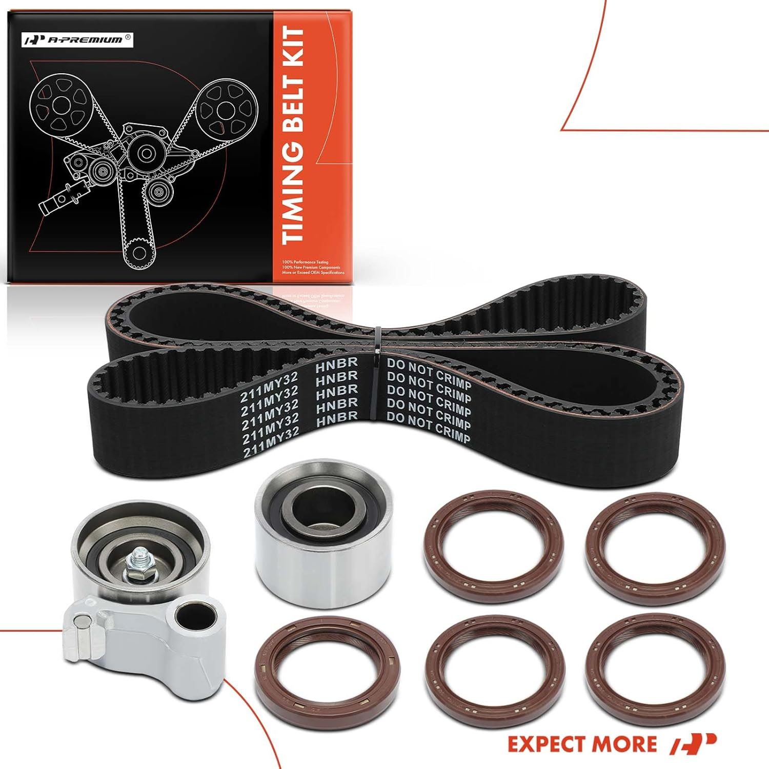 A-Premium Engine Timing Belt Kit Compatible with Toyota Camry 1994-2001, Sienna 1998-2003, Avalon 1995-2004, Solara 1999-2003 & Lexus RX300 1999-2003, ES300 1994-2001 - 3.0L