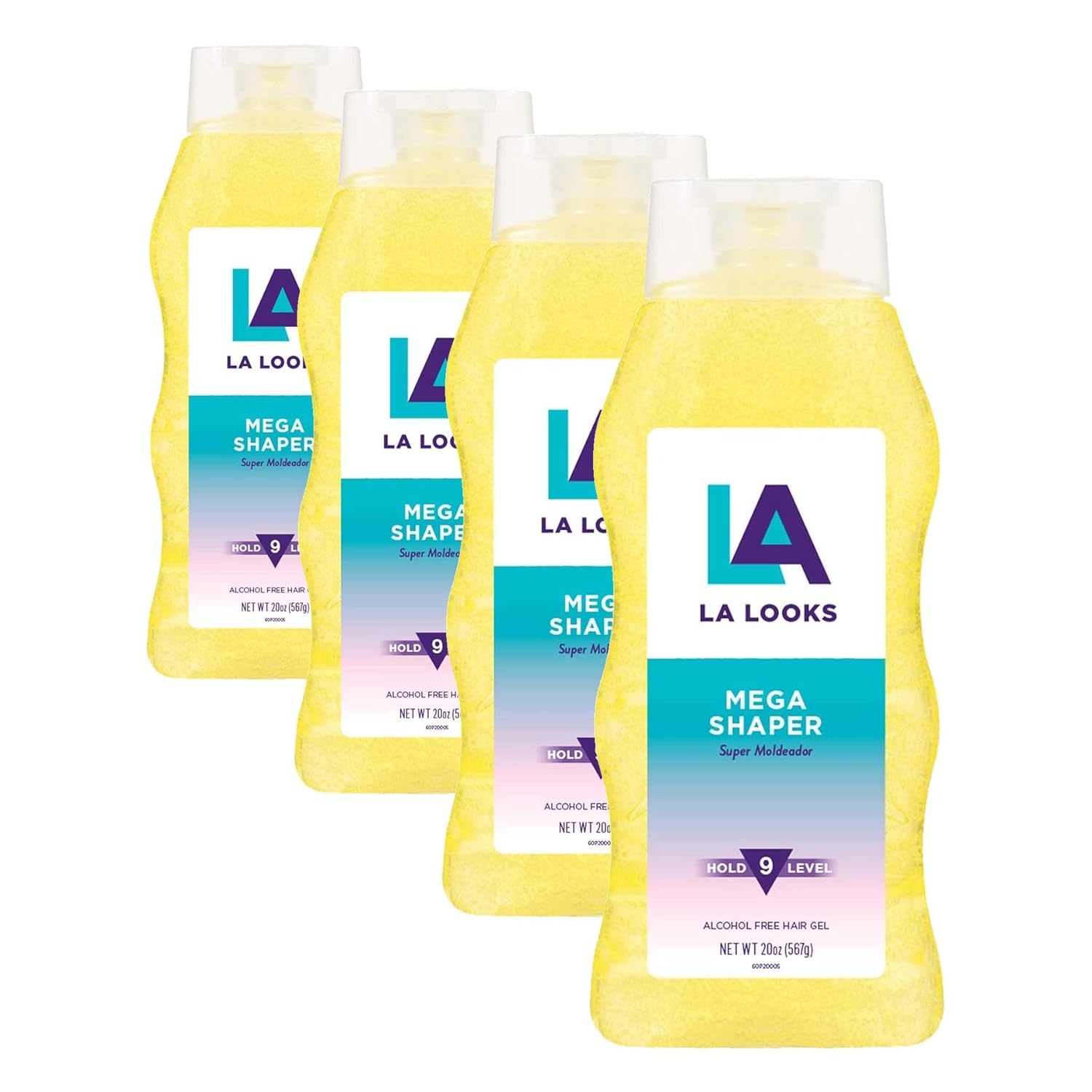 LA Looks Mega Shaper #9 Hold Level, 20 Ounce (U-HC-1903) (Pack of 4)