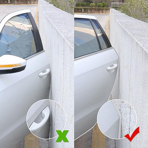 Miniatura 5 de SINGARO Protector de borde de puerta de automóvil de 33 pies (32.8 ft), tira protectora de entrada de puerta de automóvil, sin pegamento, protector