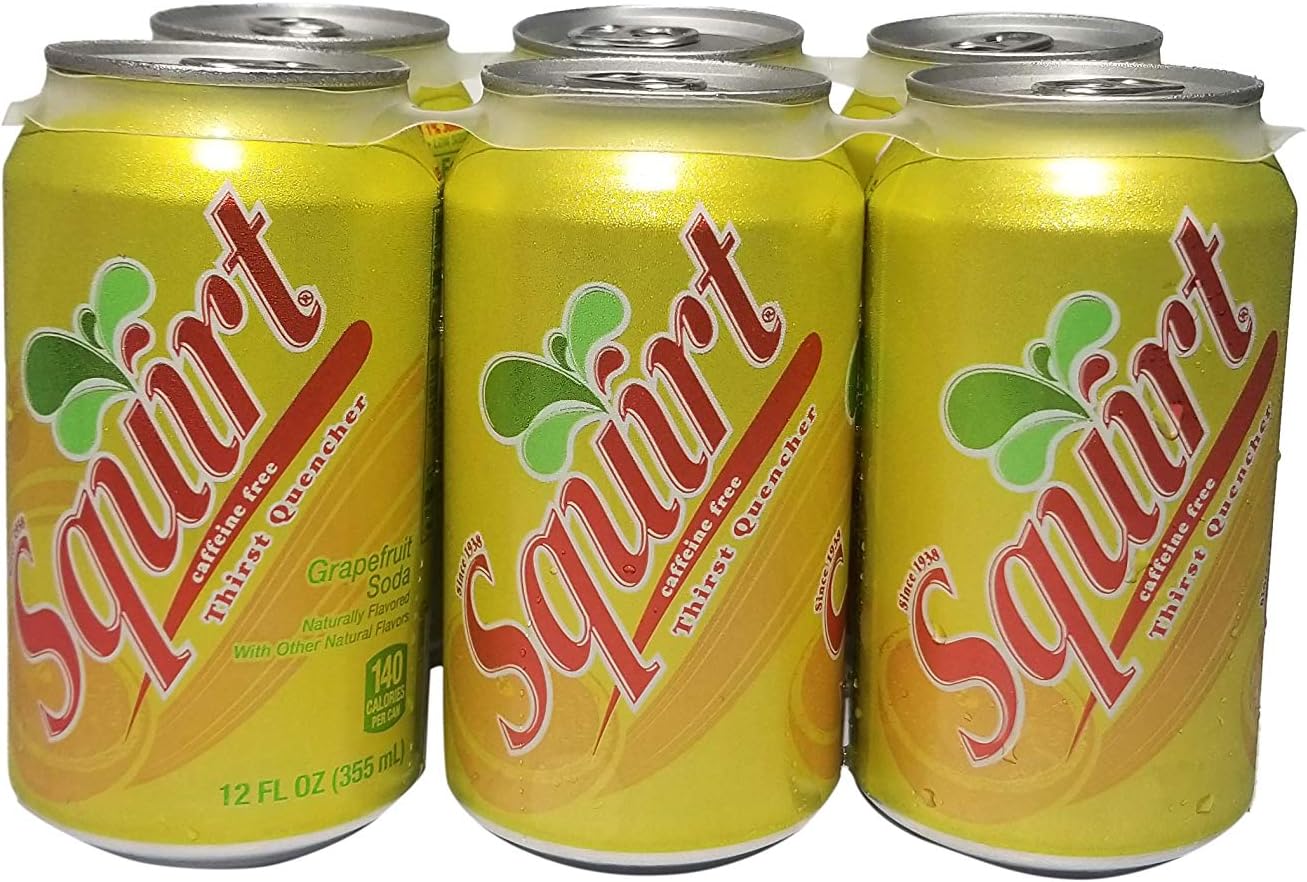 Squirt, Refreshing Soda Drink, 12 Ounce Cans, 6 Pack