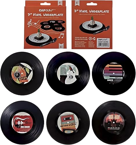 Posavasos de vinilo para discos, juego de 6 posavasos creativos para bebidas, bares, cafeterías, hogar, fiesta, oficina, ideas de regalo