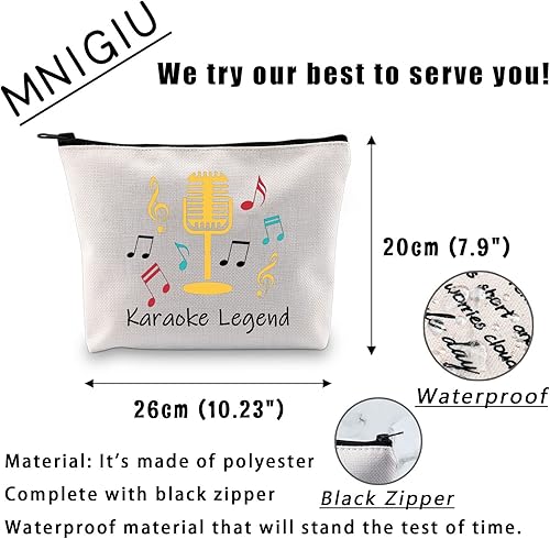 Miniatura 2 de Regalo divertido para amantes del karaoke, regalo de noche de karaoke, bolsa de cosméticos de leyenda de karaoke, regalo para fanáticos de la