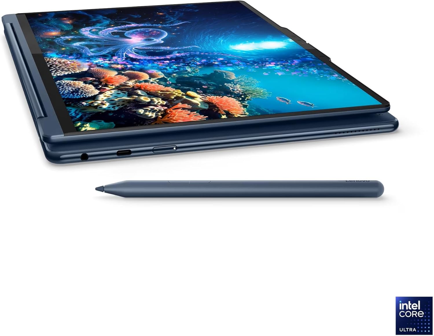 Lenovo Yoga 9i 2-in-1 Aura Edition Laptop with Intel Core Ultra 7 258V Processor,14” 2.8K 1,100 nits(HDR) OLED, Touchscreen Display, 32GB LPDDR5X-8533MT/s Memory, 1TB SSD, Wi-Fi 7, Pen, and Win 11 Pro