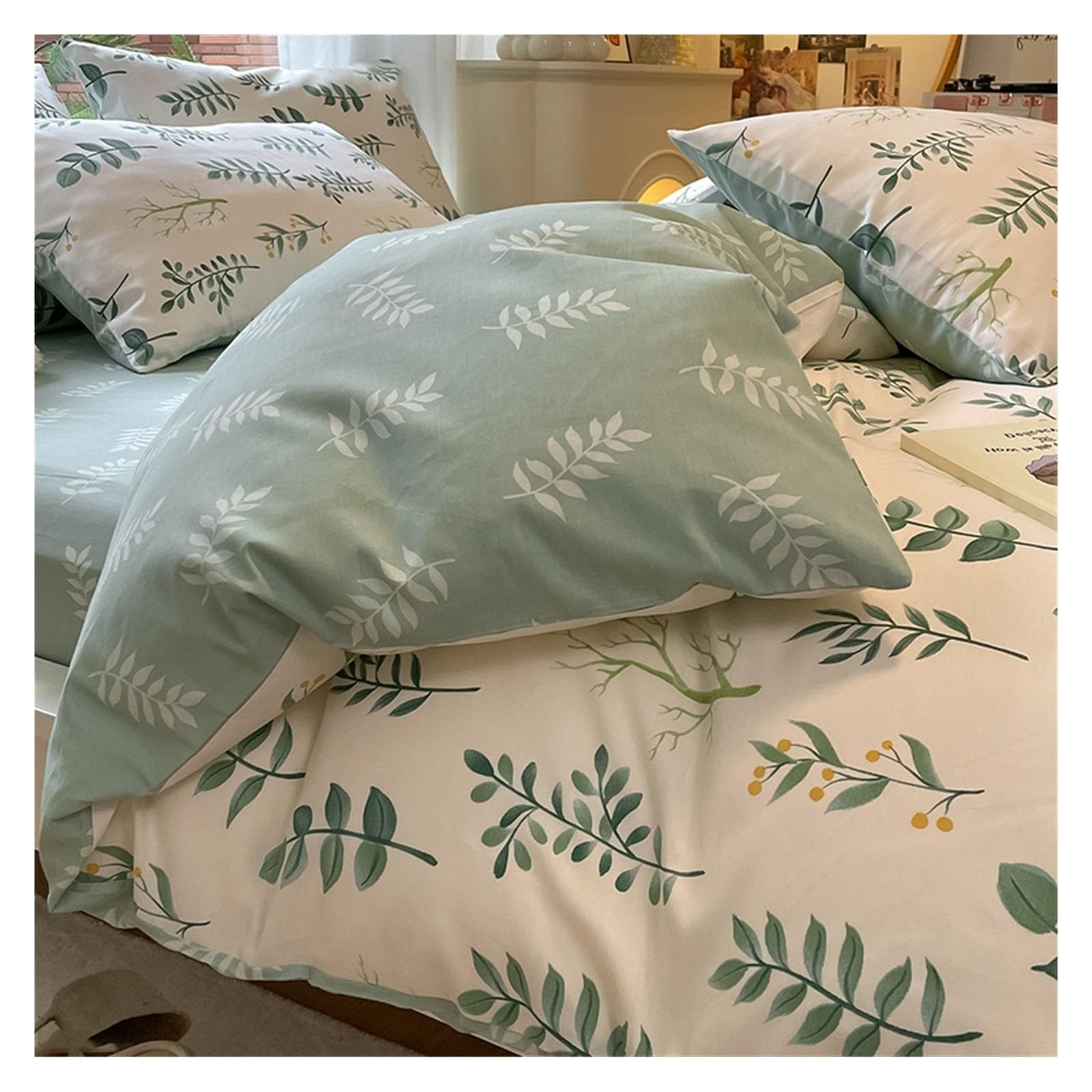 Housse de couette coton 200x230 parure de lit motif floral