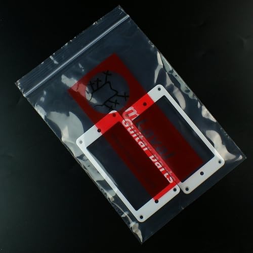 Miniatura 5 de Juego de 2 anillos de montaje Humbucker para pastillas de puente y cuello, parte inferior curvada, color blanco