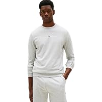 Tommy Hilfiger Uomo Felpa Track Top con Scollo Rotondo, Grigio (Ice Grey Heather)
