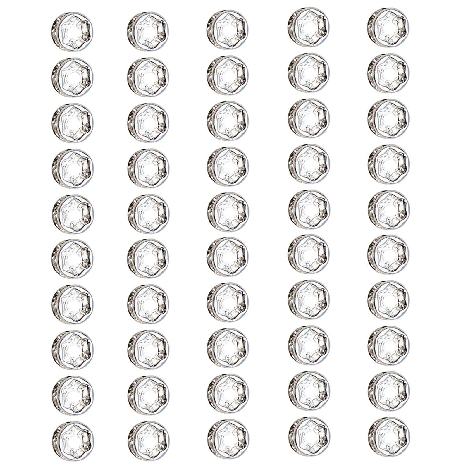 carotoe Alloy Beads Spacers Featuring Rhinestones Detail for Jewelry Crafting Spacer Beads