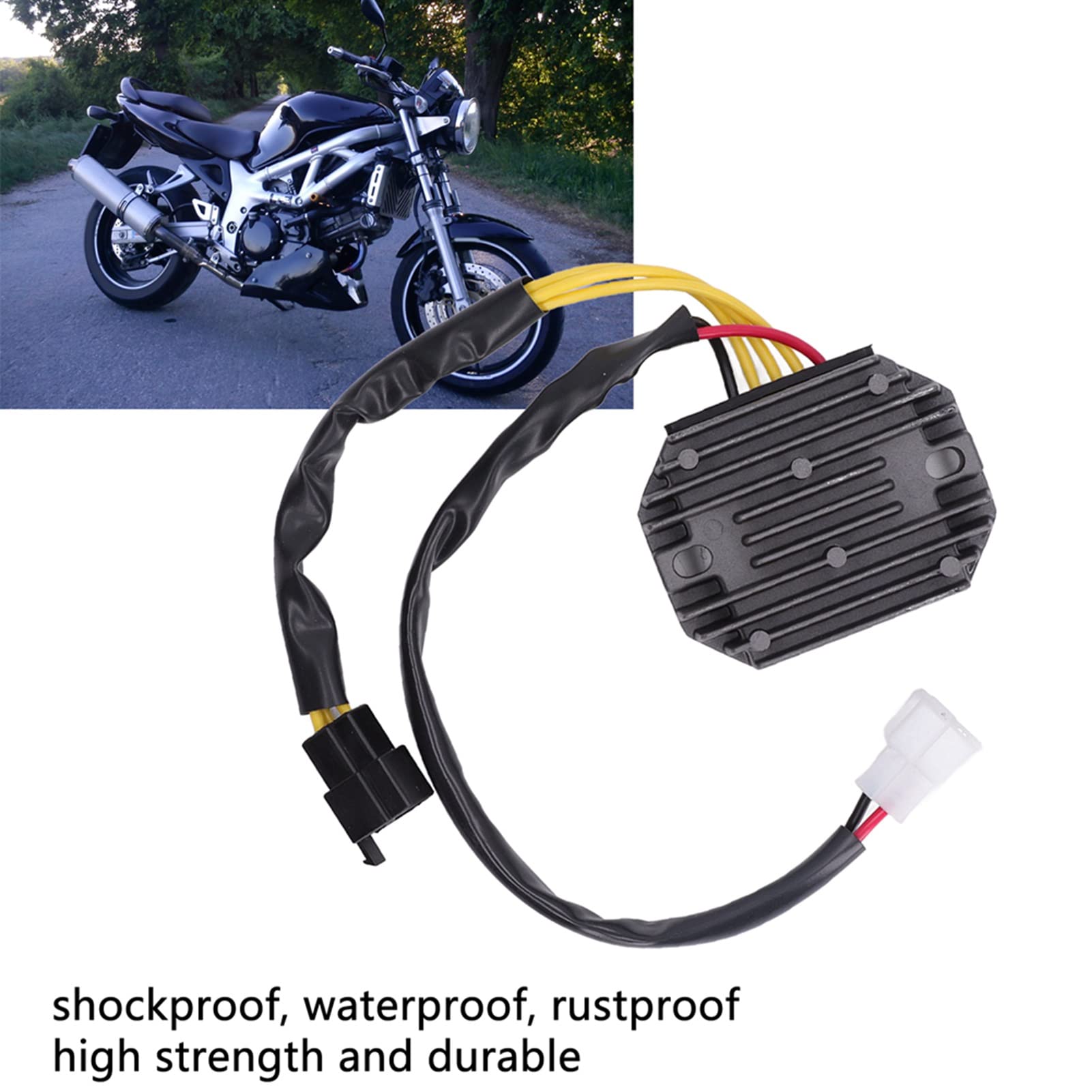 Raddrizzatore del Regolatore di Tensione 12V Sostituzione del Regolatore di Tensione Elettrico del Motociclo per SV650 SV650S 1999‑2009