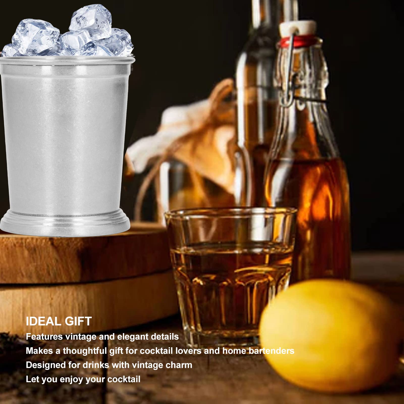 Mint Cocktail Glass Rustproof Vintage 304 Stainless Steel Bartender Mug for Home Bartender (Make Old Step Cup)